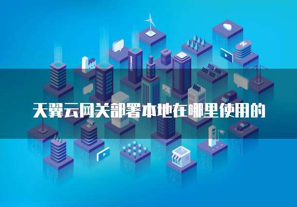 天翼云网关部署本地在哪里使用的