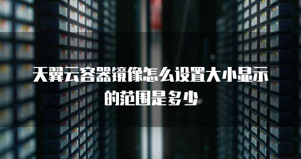 天翼云容器镜像怎么设置大小显示的范围是多少
