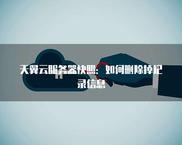 天翼云服务器快照:如何删除掉记录信息