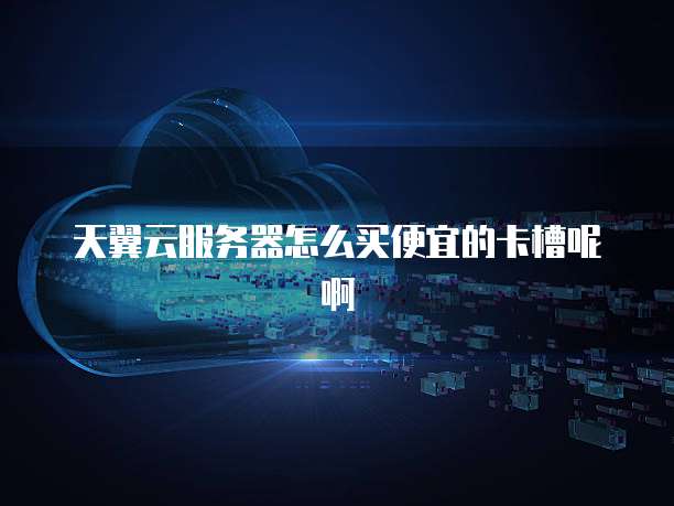 天翼云服务器怎么买便宜的卡槽呢啊