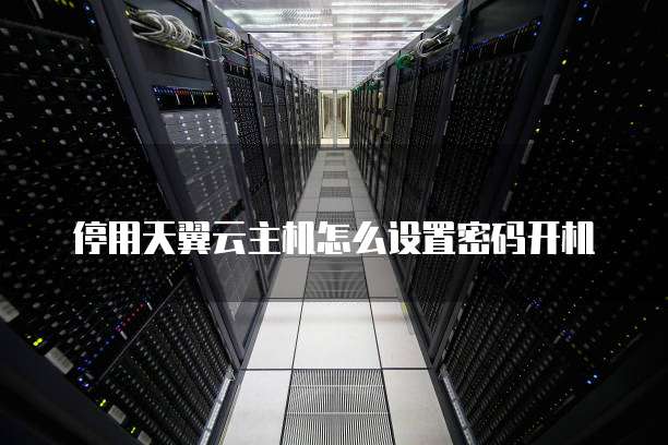 停用天翼云主机怎么设置密码开机
