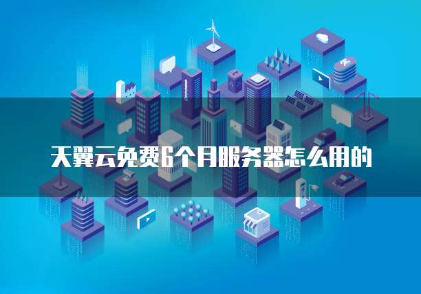 天翼云免费6个月服务器怎么用的