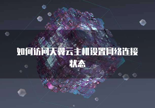 如何访问天翼云主机设置网络连接状态