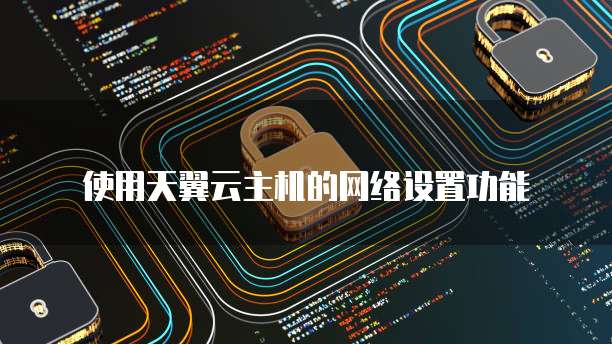 使用天翼云主机的网络设置功能