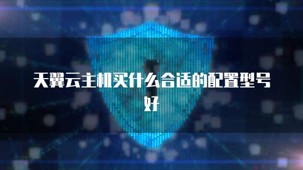 天翼云主机买什么合适的配置型号好