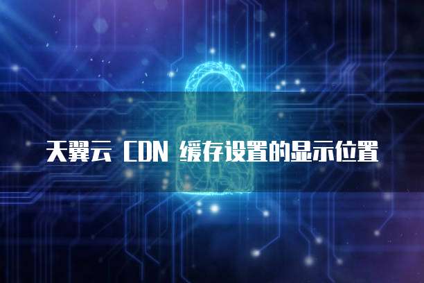 天翼云 CDN 缓存设置的显示位置