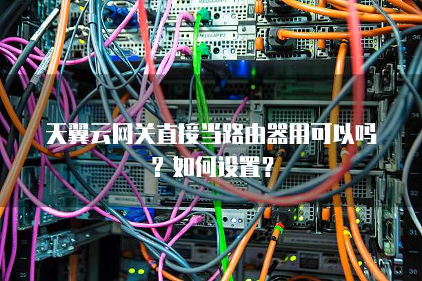 天翼云网关直接当路由器用可以吗?如何设置?