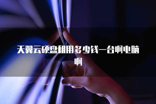 天翼云硬盘租用多少钱一台啊电脑啊