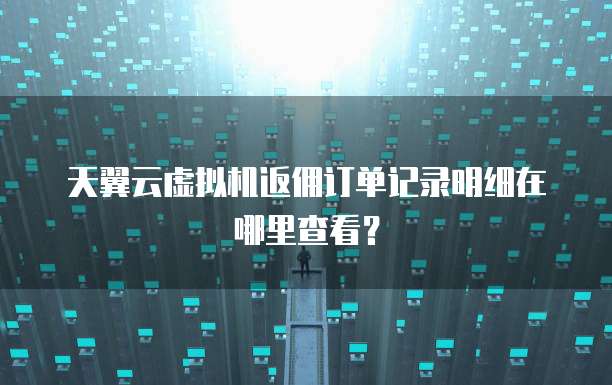 天翼云虚拟机返佣订单记录明细在哪里查看?