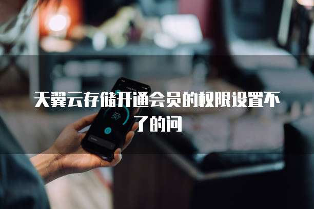 天翼云存储开通会员的权限设置不了的问