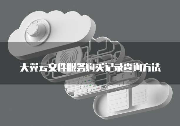 天翼云文件服务购买记录查询方法