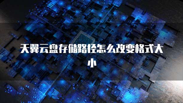 天翼云盘存储路径怎么改变格式大小