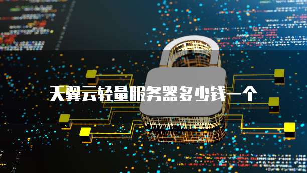 天翼云轻量服务器多少钱一个