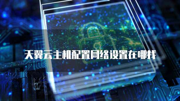 天翼云主机配置网络设置在哪找