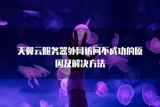 天翼云服务器外网访问不成功的原因及解决方法