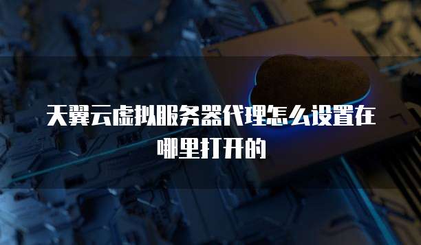 天翼云虚拟服务器代理怎么设置在哪里打开的
