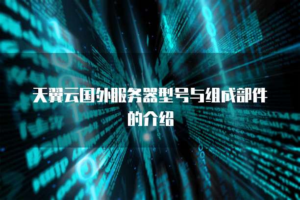 天翼云国外服务器型号与组成部件的介绍