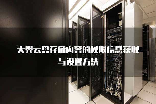 天翼云盘存储内容的权限信息获取与设置方法