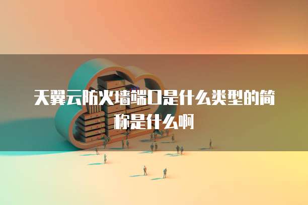 天翼云防火墙端口是什么类型的简称是什么啊