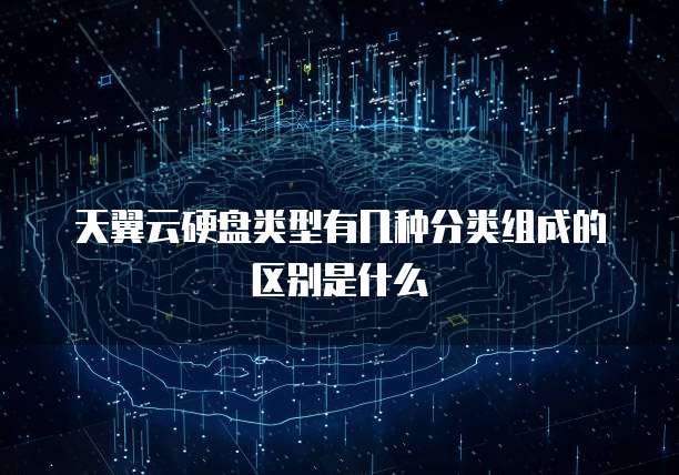 天翼云硬盘类型有几种分类组成的区别是什么