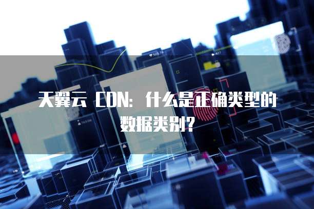 天翼云 CDN：什么是正确类型的数据类别？