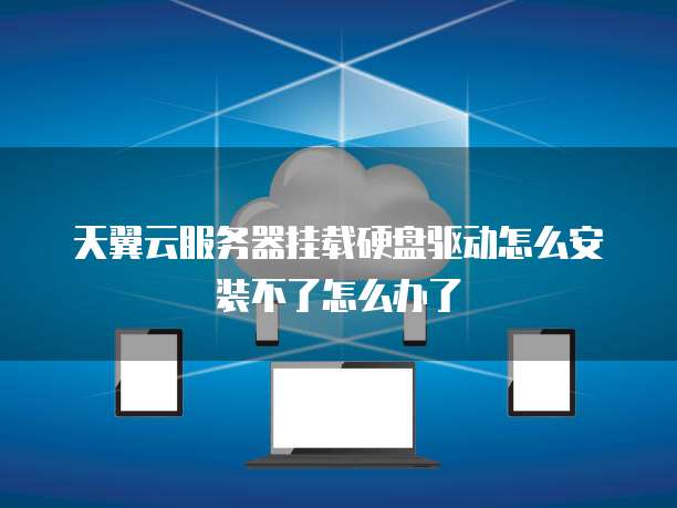 天翼云服务器挂载硬盘驱动怎么安装不了怎么办了