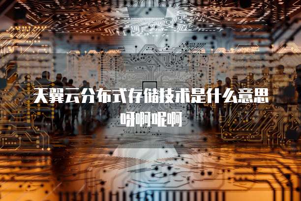 天翼云分布式存储技术是什么意思呀啊呢啊