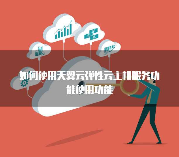 如何使用天翼云弹性云主机服务功能使用功能