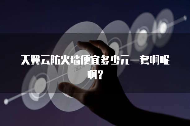 天翼云防火墙便宜多少元一套啊呢啊？
