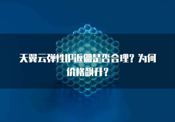 天翼云弹性IP返佣是否合理？为何价格飙升？