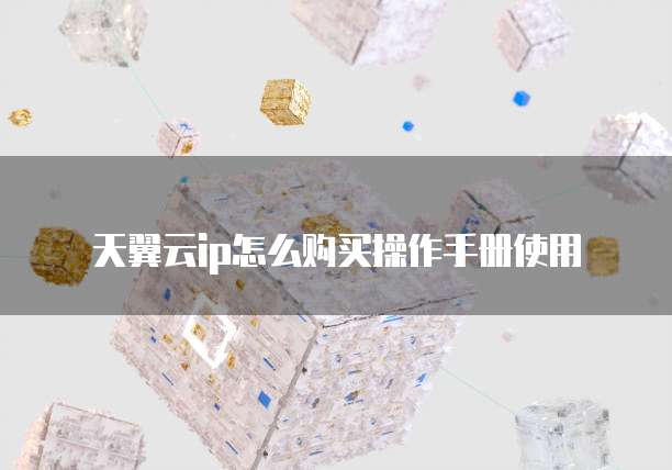 天翼云ip怎么购买操作手册使用