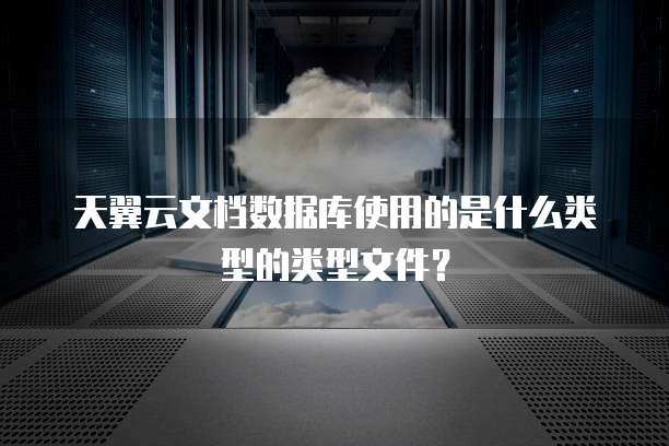 天翼云文档数据库使用的是什么类型的类型文件?