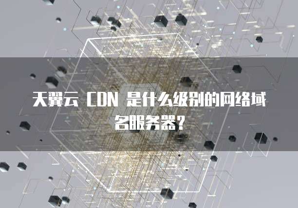 天翼云 CDN 是什么级别的网络域名服务器?