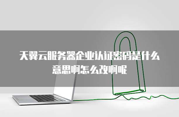 天翼云服务器企业认证密码是什么意思啊怎么改啊呢