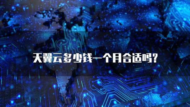 天翼云多少钱一个月合适吗？