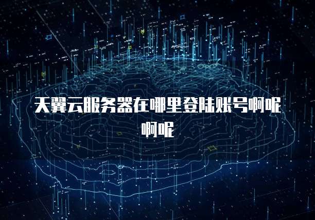 天翼云服务器在哪里登陆账号啊呢啊呢