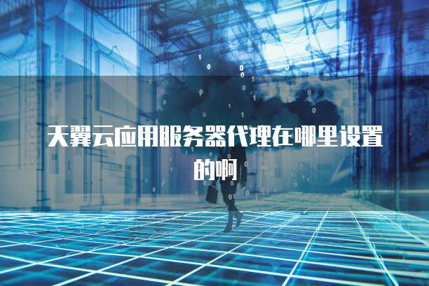 天翼云应用服务器代理在哪里设置的啊