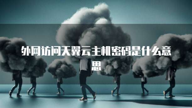 外网访问天翼云主机密码是什么意思