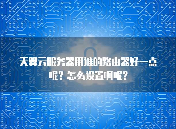天翼云服务器用谁的路由器好一点呢？怎么设置啊呢？