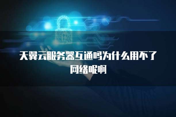 天翼云服务器互通吗为什么用不了网络呢啊