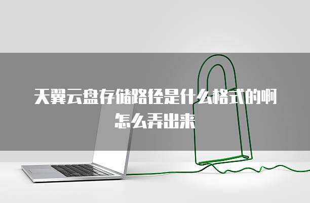 天翼云盘存储路径是什么格式的啊怎么弄出来