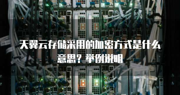 天翼云存储采用的加密方式是什么意思?举例说明