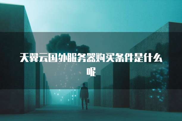 天翼云国外服务器购买条件是什么呢