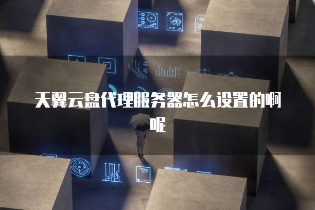 天翼云盘代理服务器怎么设置的啊呢