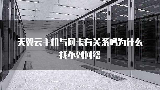 天翼云主机与网卡有关系吗为什么找不到网络
