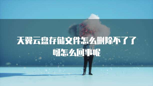 天翼云盘存储文件怎么删除不了了呀怎么回事呢