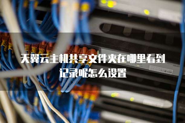 天翼云主机共享文件夹在哪里看到记录呢怎么设置