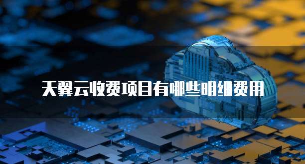 天翼云收费项目有哪些明细费用