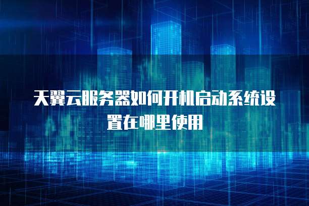 天翼云服务器如何开机启动系统设置在哪里使用