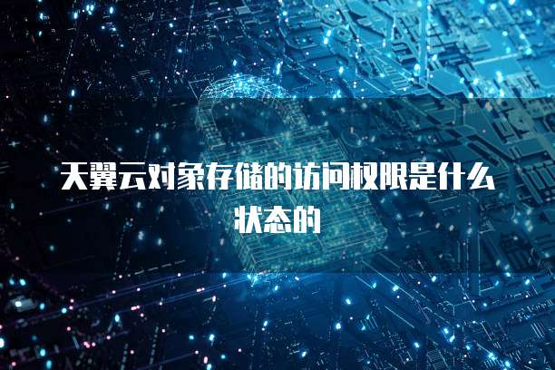 天翼云对象存储的访问权限是什么状态的